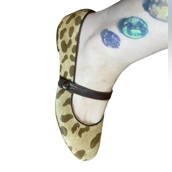 Kate Spade Flats Size 9½ Leopard Print Mary Jane Rounded Toe Chic - Picture 2 of 11